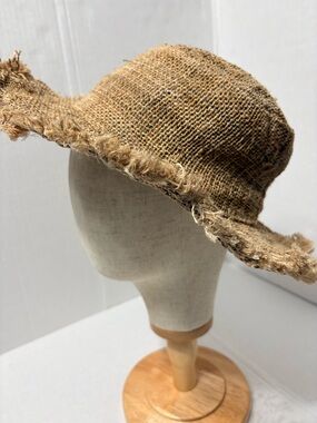 Hemp Natural Fiber Bucket Hat with Soft Cotton Liner Green Hemp Tag Wire Brim